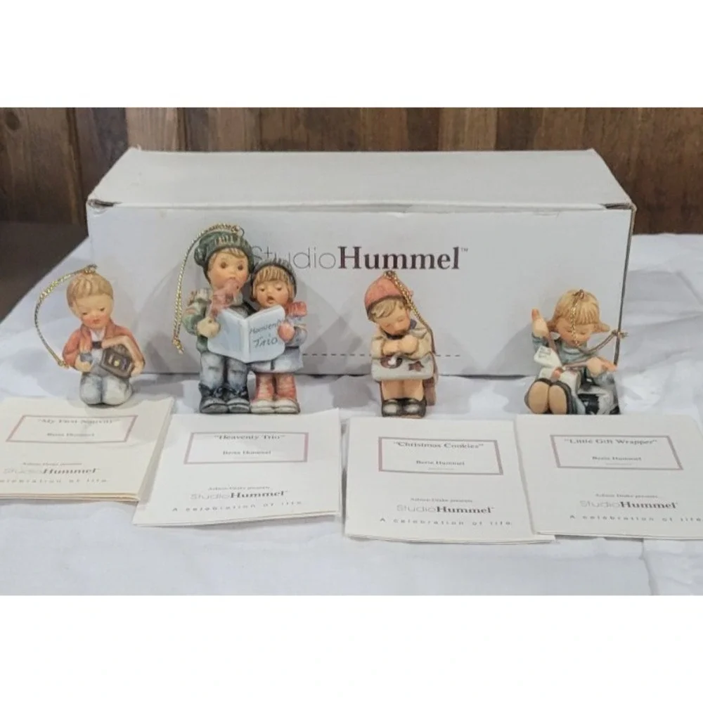 Studio Hummel Ornaments Set Of 4 With Certificate Of Authenticity